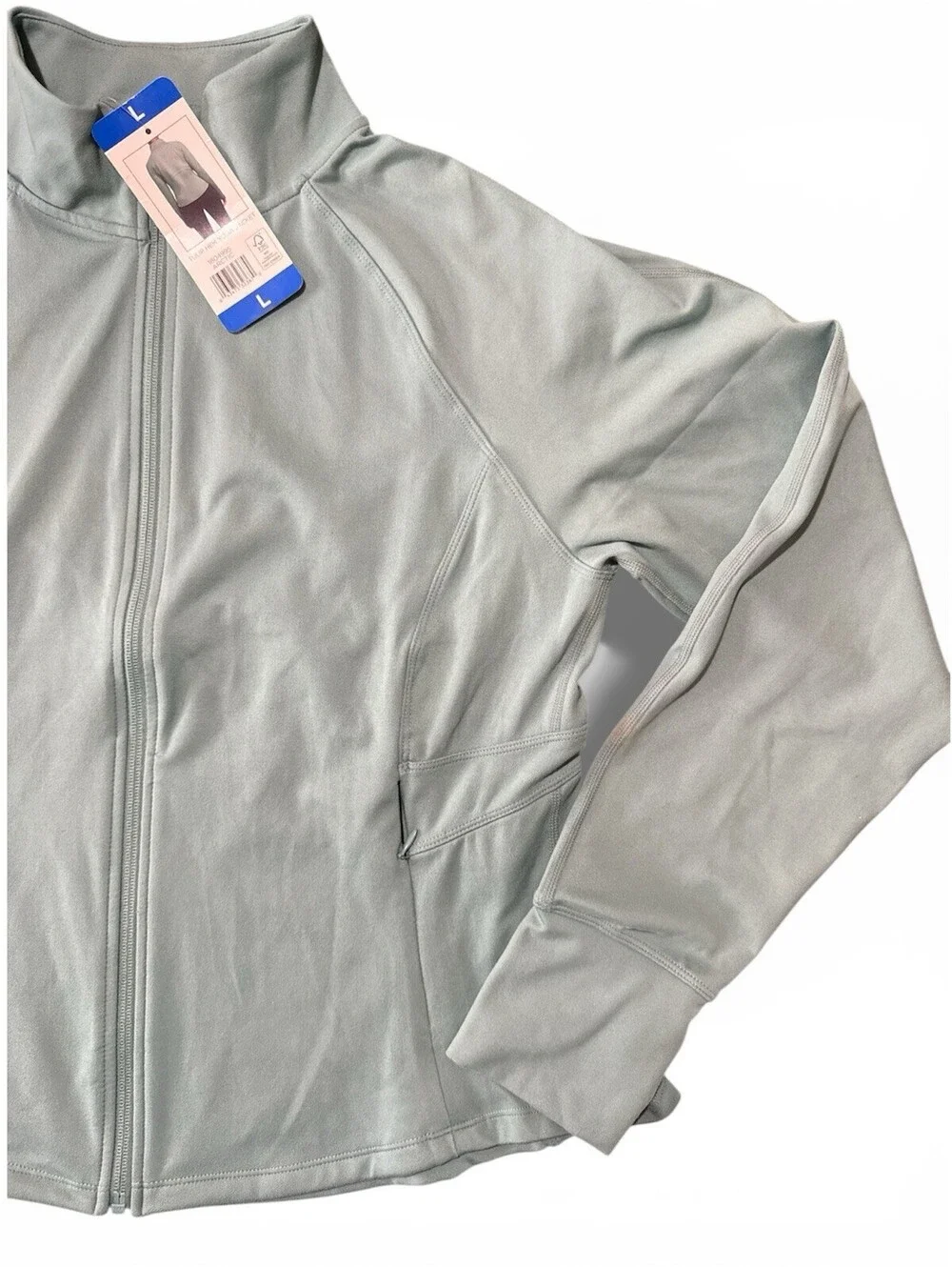 Jockey Tulip Hem Yoga Jacket in Arctic, Size Large